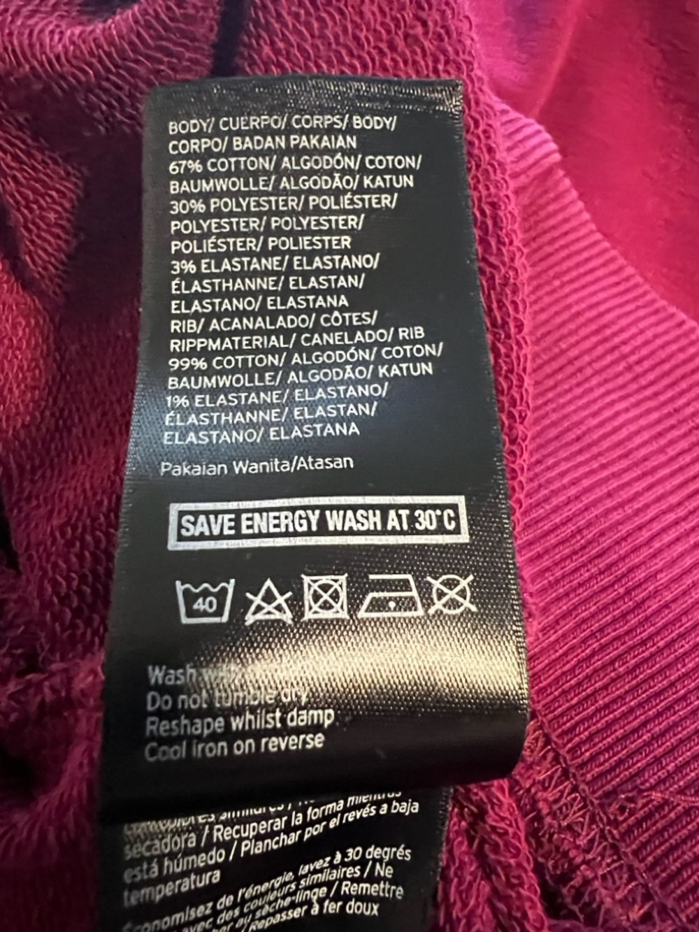Ivy Park Beyonce Spell Out Logo Pink/ Purple Crewneck Sweatshirt Women's Large - Picture 7 of 7